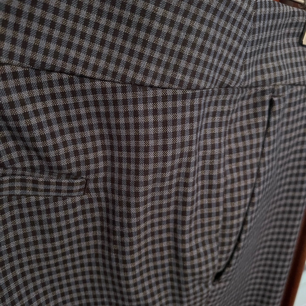 Slacks navy and black checks